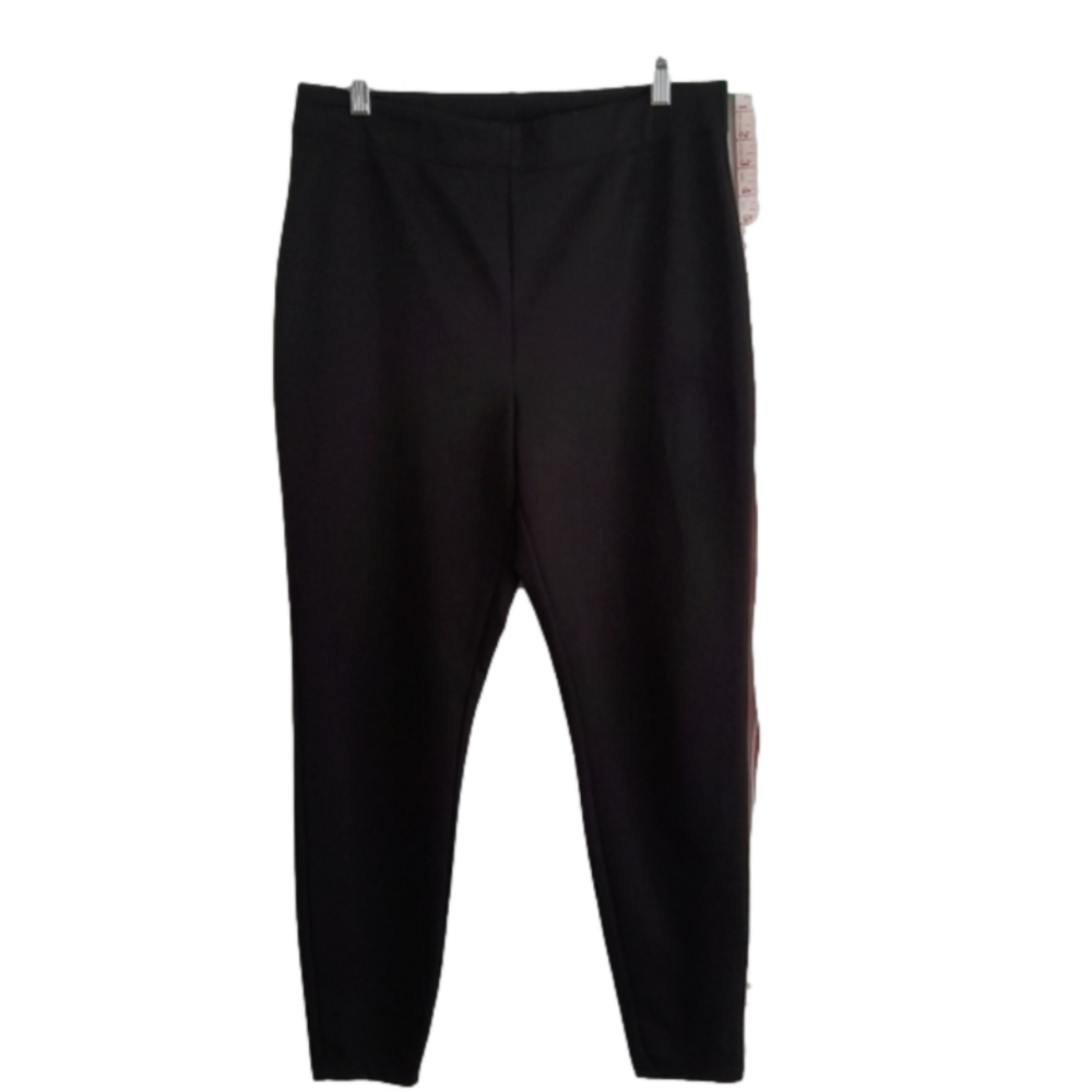 SLIM Fabulous by Attention Basic BLK Medium Weight Stretch Knit Legging  L